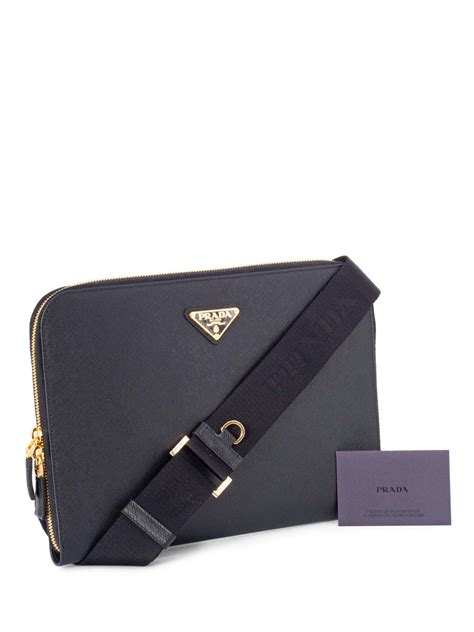 prada saffiano leather messenger bag